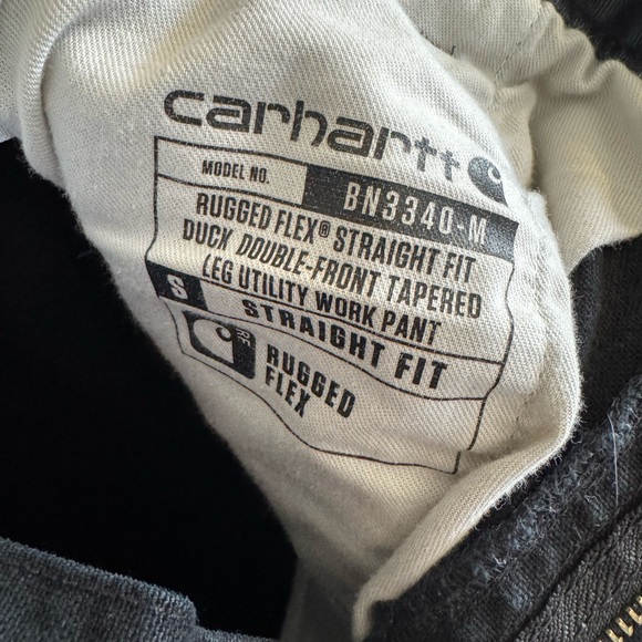 Carhartt Rugged Flex Straight Fit Duck Double Front Tapered Leg Work Pants - Picture 3 of 3